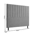 Cabeceira Estofada Bella Solteiro 90cm Linho Cinza - Shop Das