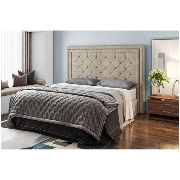 Cabeceira Estofada Box Queen Padova 160 Cm Tcs 800  Bege