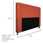 Cabeceira Estofada Brenda 195 Cm King Size Com Botonê Suede T