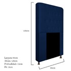 Cabeceira Estofada Brenda 90 Cm Solteiro Com Botonê  Suede Az