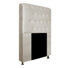 Cabeceira Estofada Brenda 90 Cm Solteiro Com Botonê  Suede Be