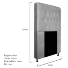 Cabeceira Estofada Brenda 90 Cm Solteiro Com Botonê  Suede Ci