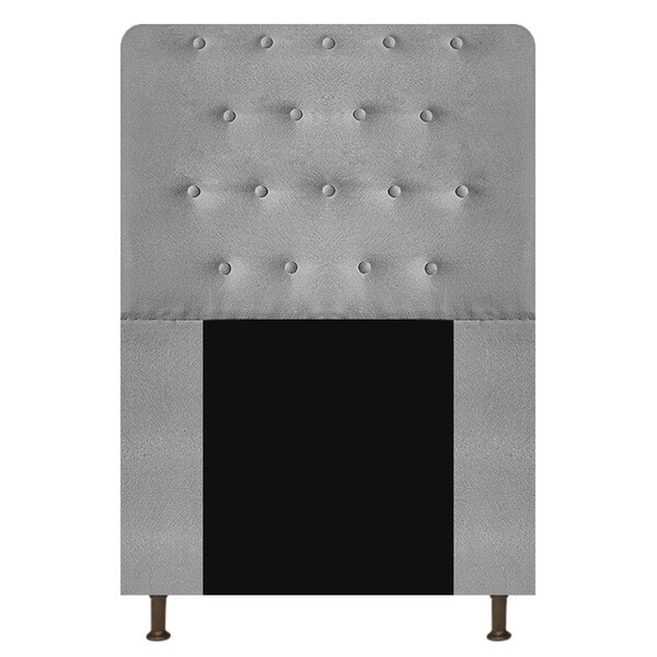 Cabeceira Estofada Brenda 90 Cm Solteiro Com Botonê  Suede Ci