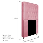 Cabeceira Estofada Brenda 90 Cm Solteiro Com Botonê  Suede Ro