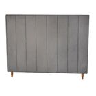 Cabeceira Estofada Cama Box 100 Cm Vitória Suede Grafite