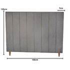 Cabeceira Estofada Cama Box 100 Cm Vitória Suede Grafite