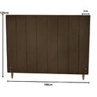 Cabeceira Estofada Cama Box 100 Cm Vitória Suede Marrom
