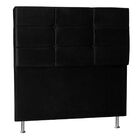 Cabeceira Estofada Cama Box 90 Cm Tóquio Suede Preto