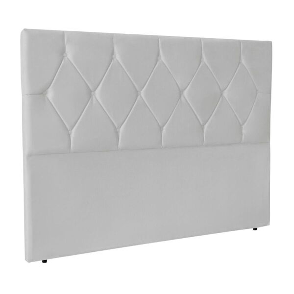 Cabeceira Estofada Cama Box Casal 140 Cm Alana Corino Branco