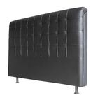 Cabeceira Estofada Cama Box Casal 140 Cm Alice Corino Preto