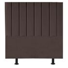 Cabeceira Estofada Cama Box Casal 140 Cm Alice Veludo Marrom