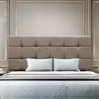 Cabeceira Estofada Cama Box Casal 140 Cm Ananda  Suede Cappuc