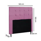 Cabeceira Estofada Cama Box Casal 140 Cm Ariadne Suede Rosa
