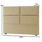 Cabeceira Estofada Cama Box Casal 140 Cm Bia A01 Suede Bege