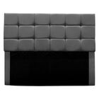 Cabeceira Estofada Cama Box Casal 140 Cm Bianca Suede Cinza