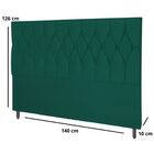 Cabeceira Estofada Cama Box Casal 140 Cm Bianca Suede Cor:ver