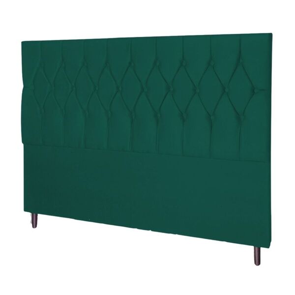 Cabeceira Estofada Cama Box Casal 140 Cm Bianca Suede Cor:ver