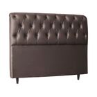 Cabeceira Estofada Cama Box Casal 140 Cm Bianca Suede Marrom