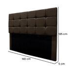 Cabeceira Estofada Cama Box Casal 140 Cm Bianca Suede Marrom