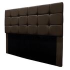 Cabeceira Estofada Cama Box Casal 140 Cm Bianca Suede Marrom