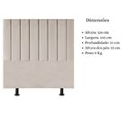 Cabeceira Estofada Cama Box Casal 140 Cm Carla Suede Bege