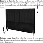 Cabeceira Estofada Cama Box Casal 140 Cm Chiara Suede Preto