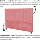Cabeceira Estofada Cama Box Casal 140 Cm Chiara Suede Rosa