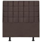 Cabeceira Estofada Cama Box Casal 140 Cm Clara Corino Marrom