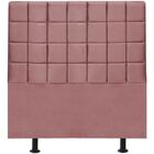 Cabeceira Estofada Cama Box Casal 140 Cm Clara Suede Rosê