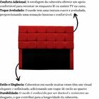 Cabeceira Estofada Cama Box Casal 140 Cm Costa Rica Suede Ver