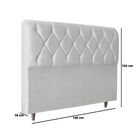 Cabeceira Estofada Cama Box Casal 140 Cm Diana Corino Branco