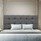 Cabeceira Estofada Cama Box Casal 140 Cm Gabriela Suede Cinza