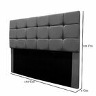 Cabeceira Estofada Cama Box Casal 140 Cm Gabriela Suede Cinza