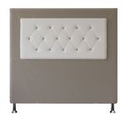 Cabeceira Estofada Cama Box Casal 140 Cm Havana Suede Bege