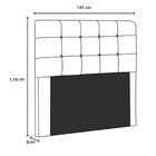 Cabeceira Estofada Cama Box Casal 140 Cm Helena Suede Bege