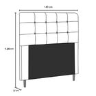 Cabeceira Estofada Cama Box Casal 140 Cm Helena Suede Cinza