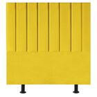 Cabeceira Estofada Cama Box Casal 140 Cm Karla Suede Amarelo