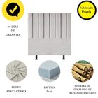 Cabeceira Estofada Cama Box Casal 140 Cm Karla Suede Cinza Cl