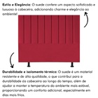 Cabeceira Estofada Cama Box Casal 140 Cm Karla Suede Vermelho