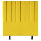 Cabeceira Estofada Cama Box Casal 140 Cm Laura Suede Amarelo