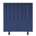 Cabeceira Estofada Cama Box Casal 140 Cm Laura Suede Azul Mar