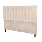 Cabeceira Estofada Cama Box Casal 140 Cm Leblon Suede Bege