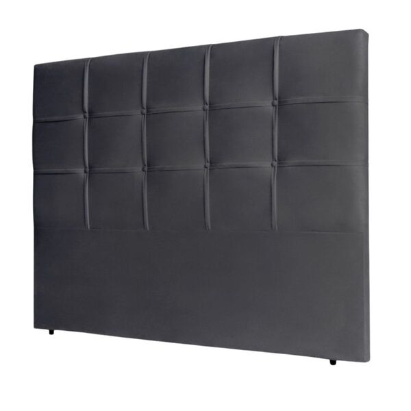 Cabeceira Estofada Cama Box Casal 140 Cm Luisa Corino Preto