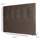 Cabeceira Estofada Cama Box Casal 140 Cm Luisa Suede Marrom
