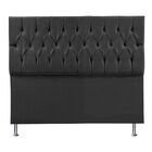 Cabeceira Estofada Cama Box Casal 140 Cm Madri Suede Cinza