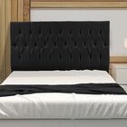 Cabeceira Estofada Cama Box Casal 140 Cm Madri Suede Preto