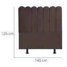 Cabeceira Estofada Cama Box Casal 140 Cm Maitê Linho Marrom