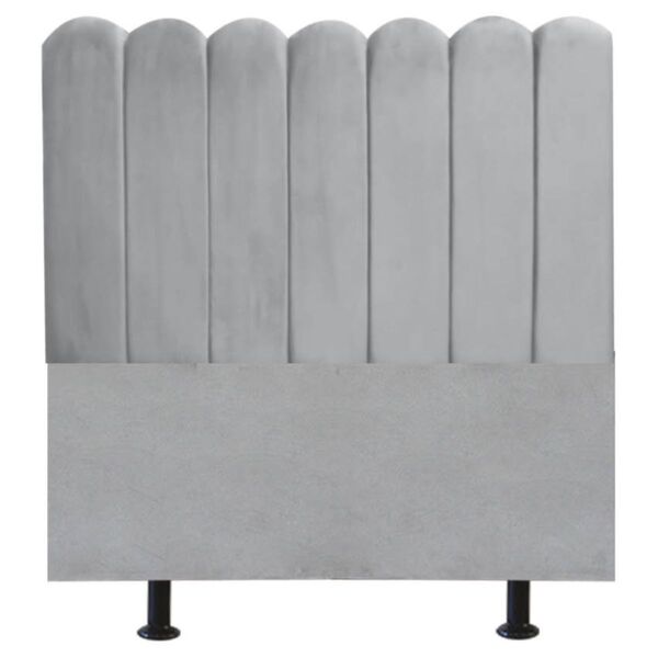 Cabeceira Estofada Cama Box Casal 140 Cm Maitê Suede Cinza Cl