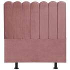 Cabeceira Estofada Cama Box Casal 140 Cm Maitê Suede Rosê