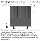 Cabeceira Estofada Cama Box Casal 140 Cm Maria Suede Cinza